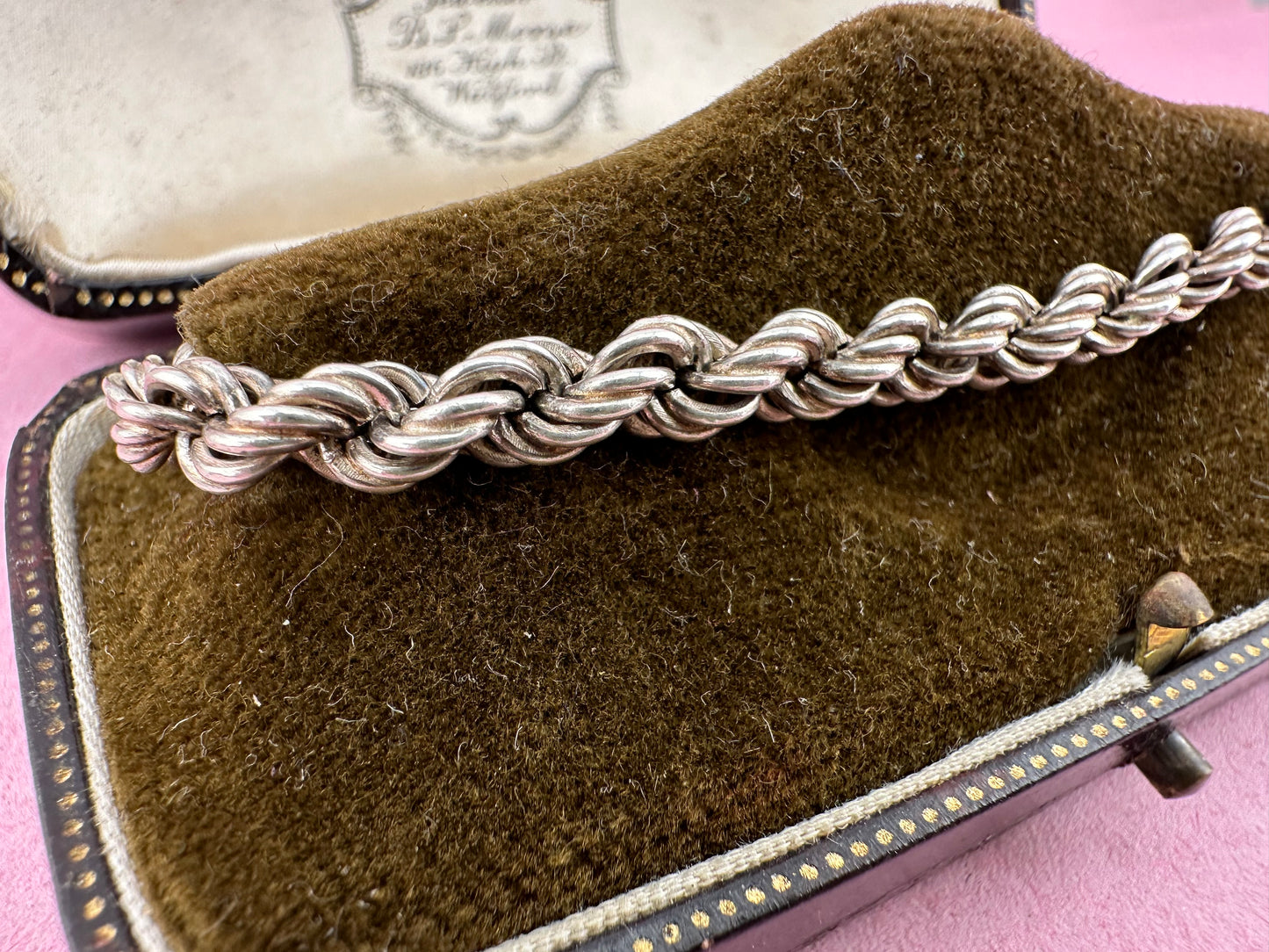 Vintage Sterling Silver Rope bracelet