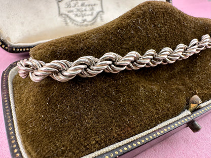 Vintage Sterling Silver Rope bracelet