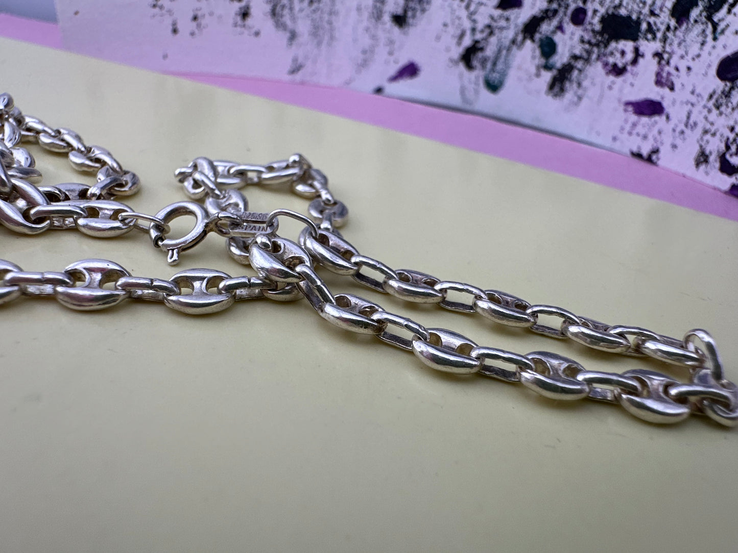 Spanish Sterling Silver Puffy Mariner chain