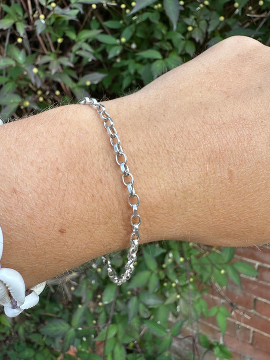 Sterling Silver Biker bracelet