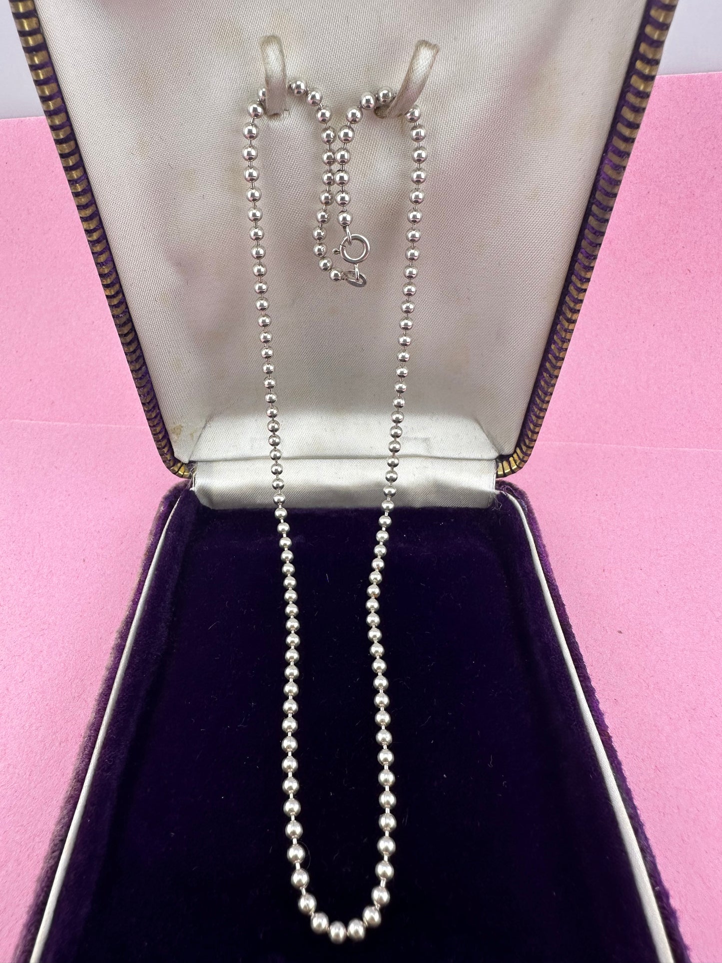 Vintage Sterling Silver Ball chain