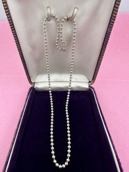 Vintage Sterling Silver Ball chain