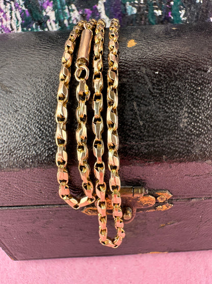 Antique 9ct Rose Gold Tulip Chain
