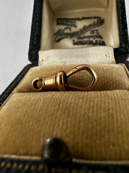 Antique 9ct Peachy gold dog clip