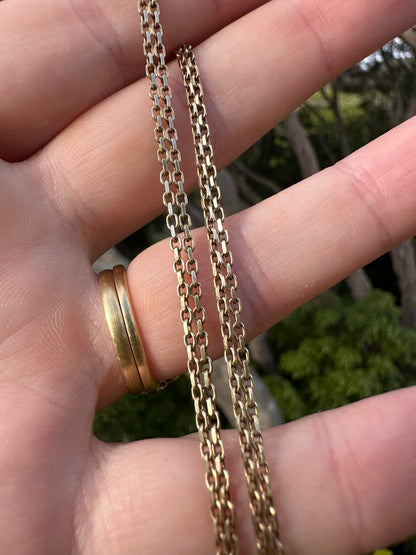 Vintage 9ct yellow gold biker chain