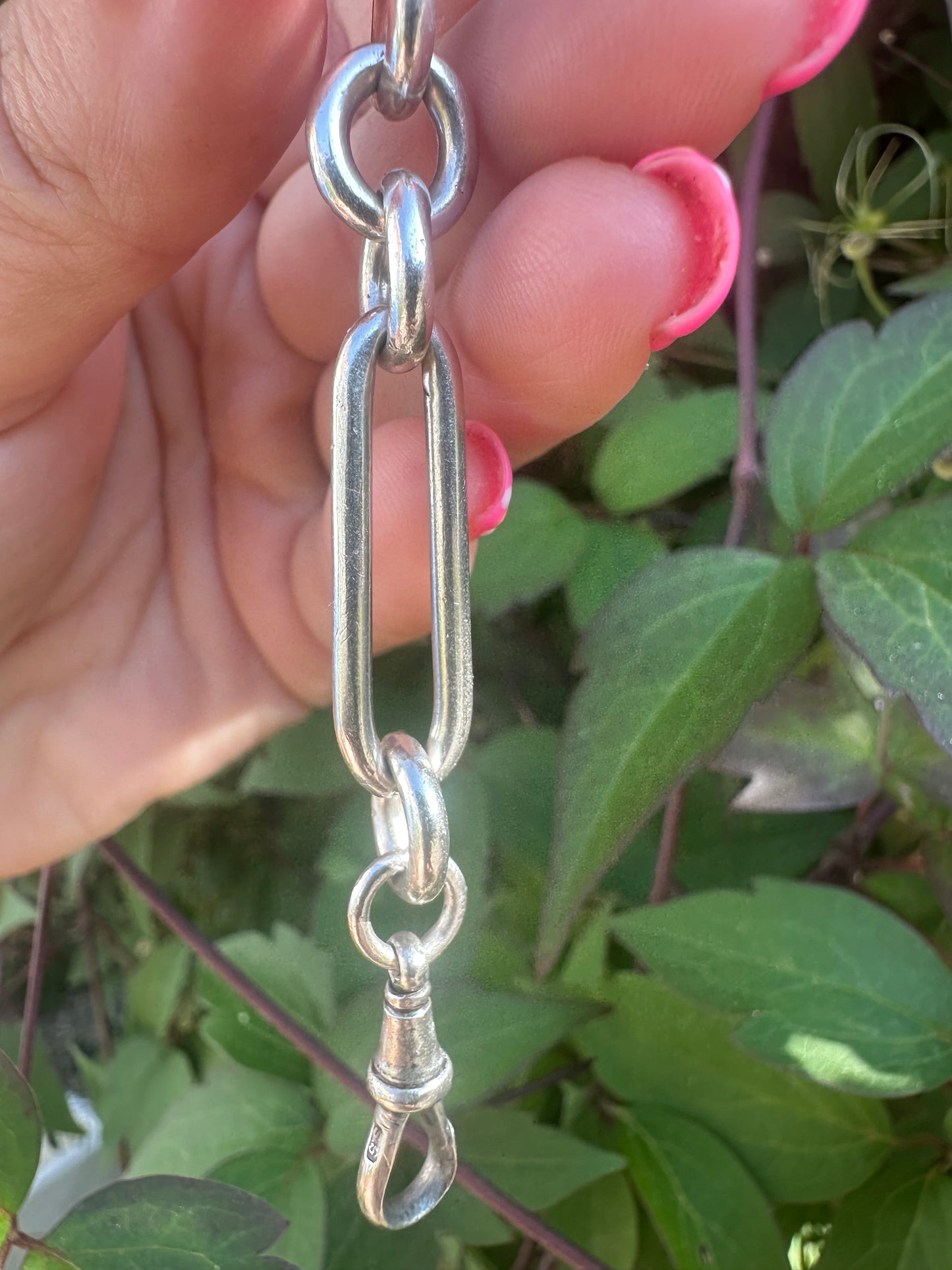 Sterling silver trombone extender with dog clip