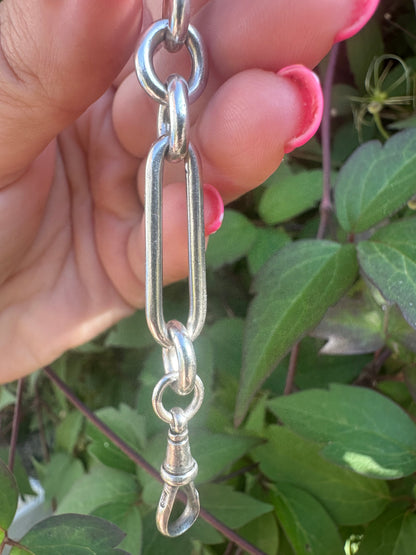 Sterling silver trombone extender with dog clip