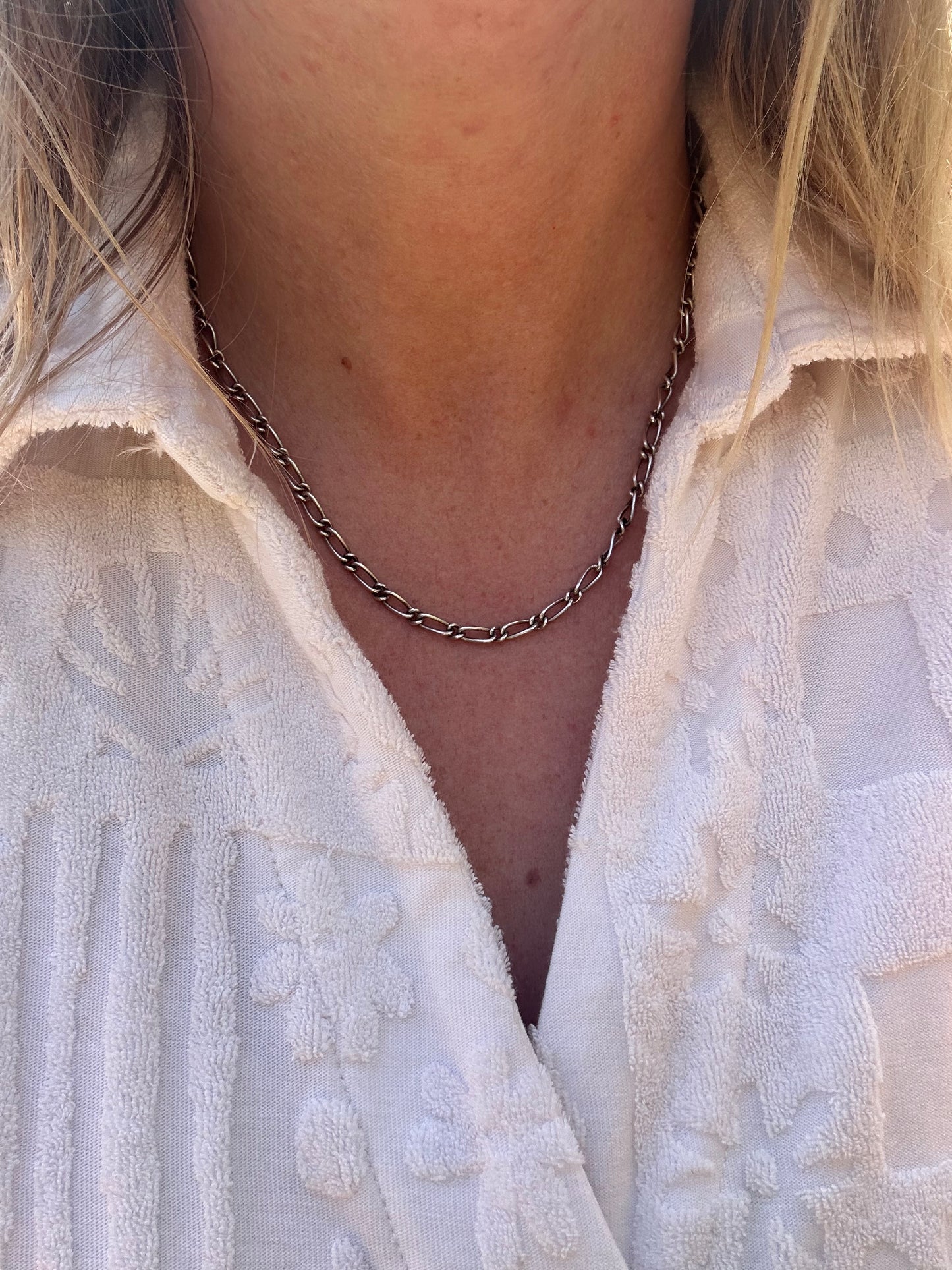 Sterling Silver Long and Short Curb chain