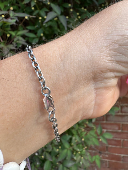 Sterling silver cable bracelet