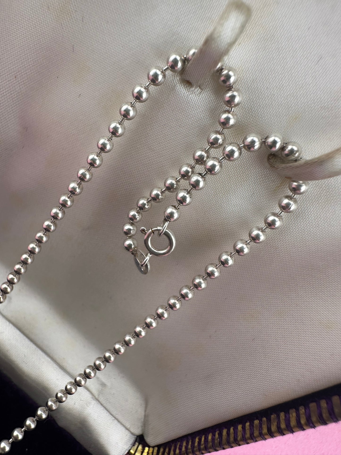Vintage Sterling Silver Ball chain