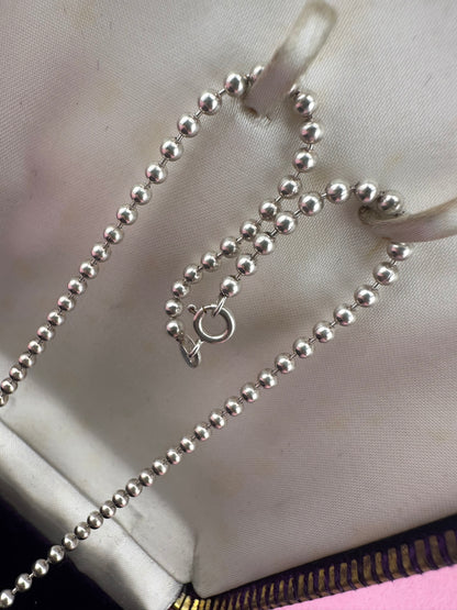 Vintage Sterling Silver Ball chain