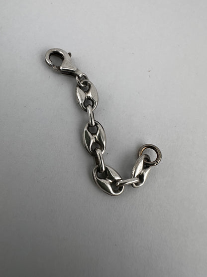 Vintage Sterling Silver Puffy Mariner chain extender