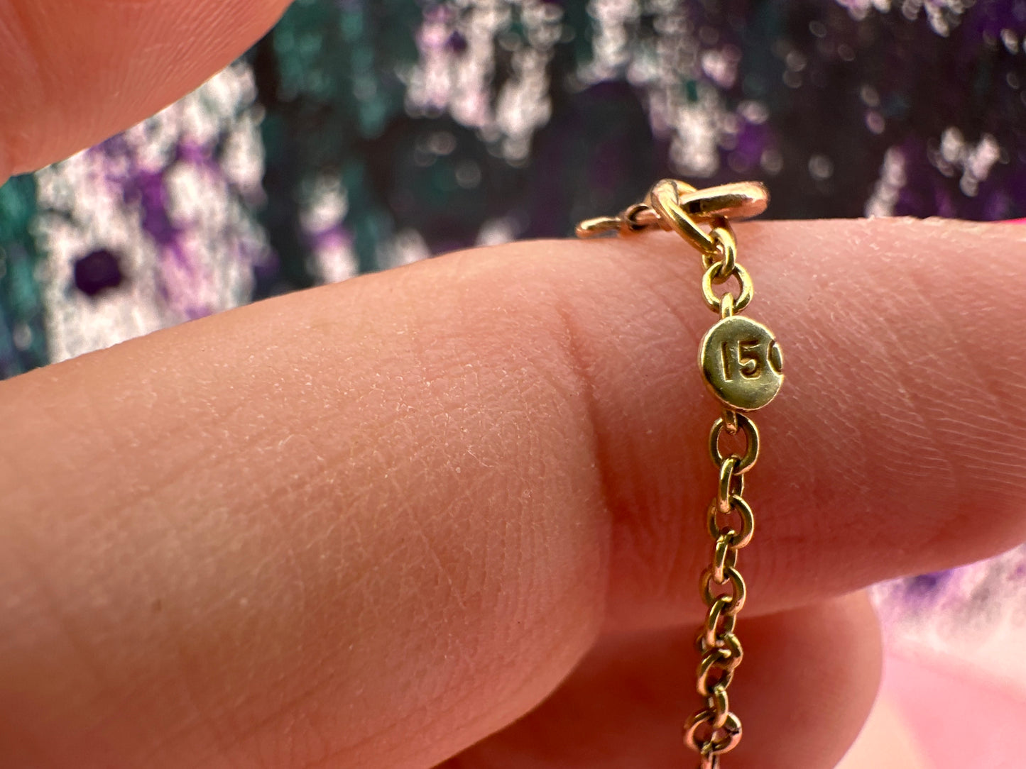 Antique 15ct Gold Bar link chain