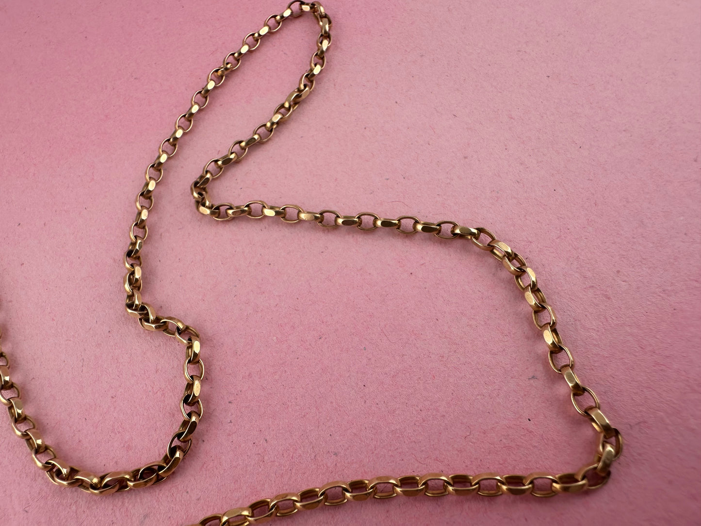 Vintage 9ct Yellow gold Biker Belcher chain