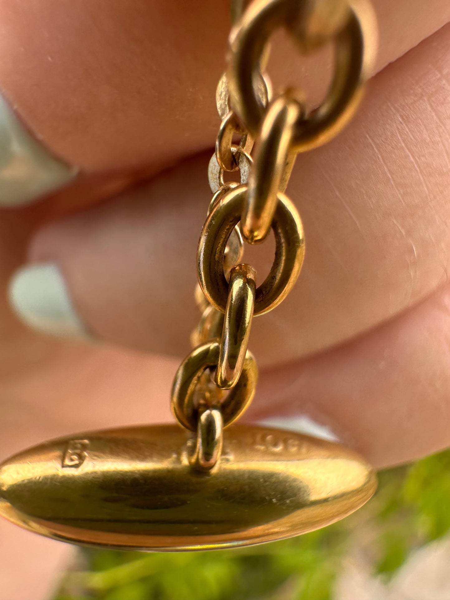 Antique 10ct gold Torpedo pendant