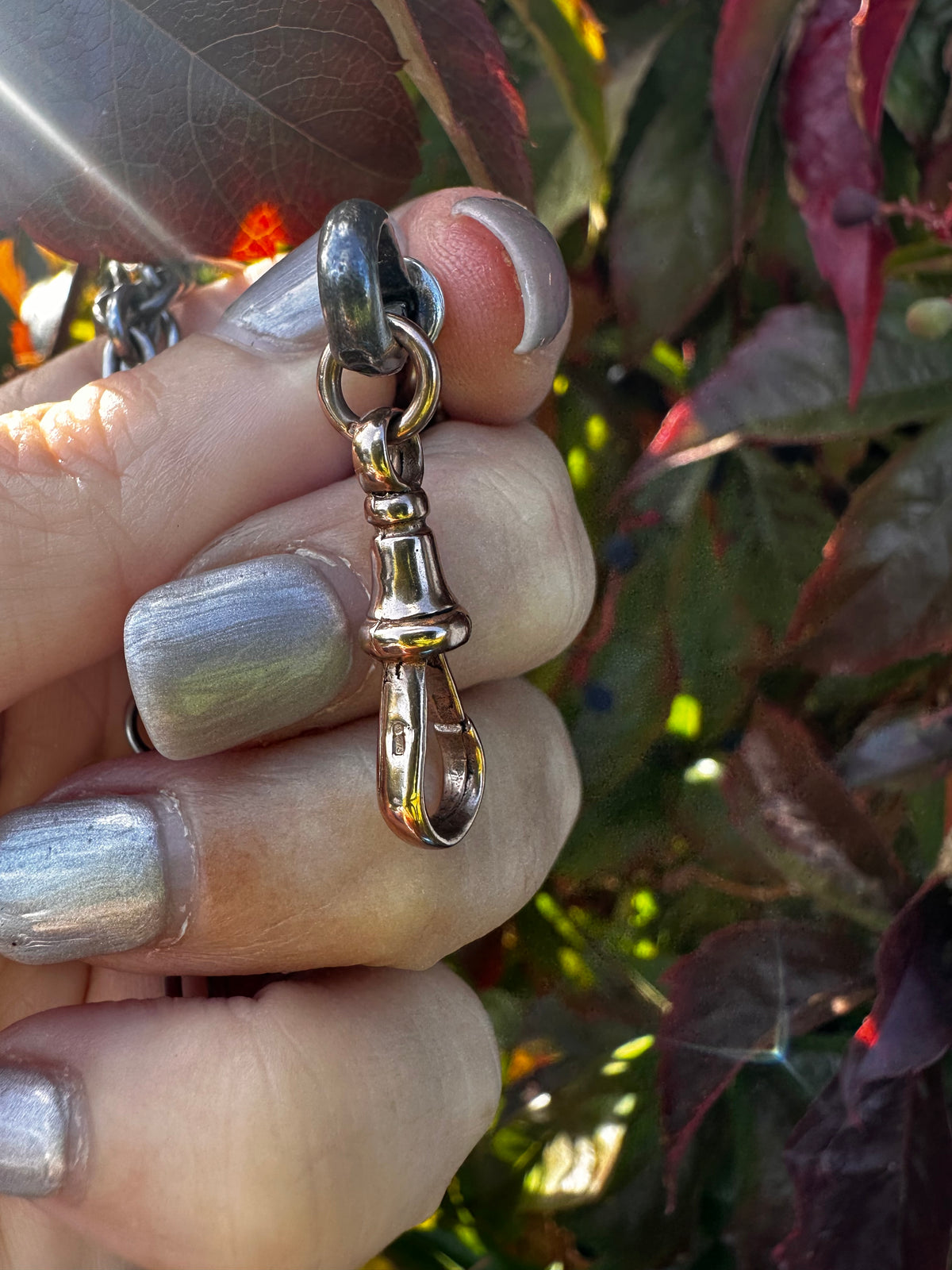 Vintage 9ct Rose Gold dog clip
