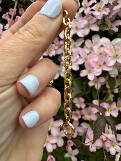Vintage 18ct Gold Cable extender with Original Spring clasp