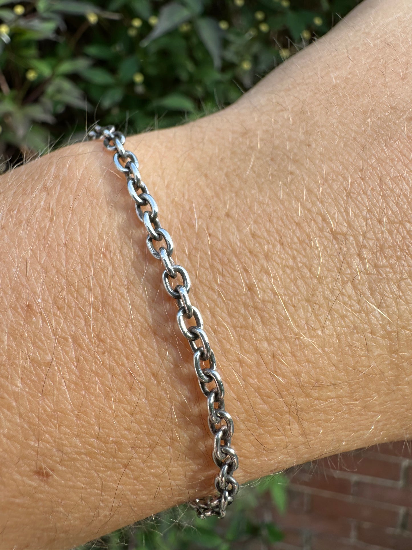 Sterling silver cable bracelet