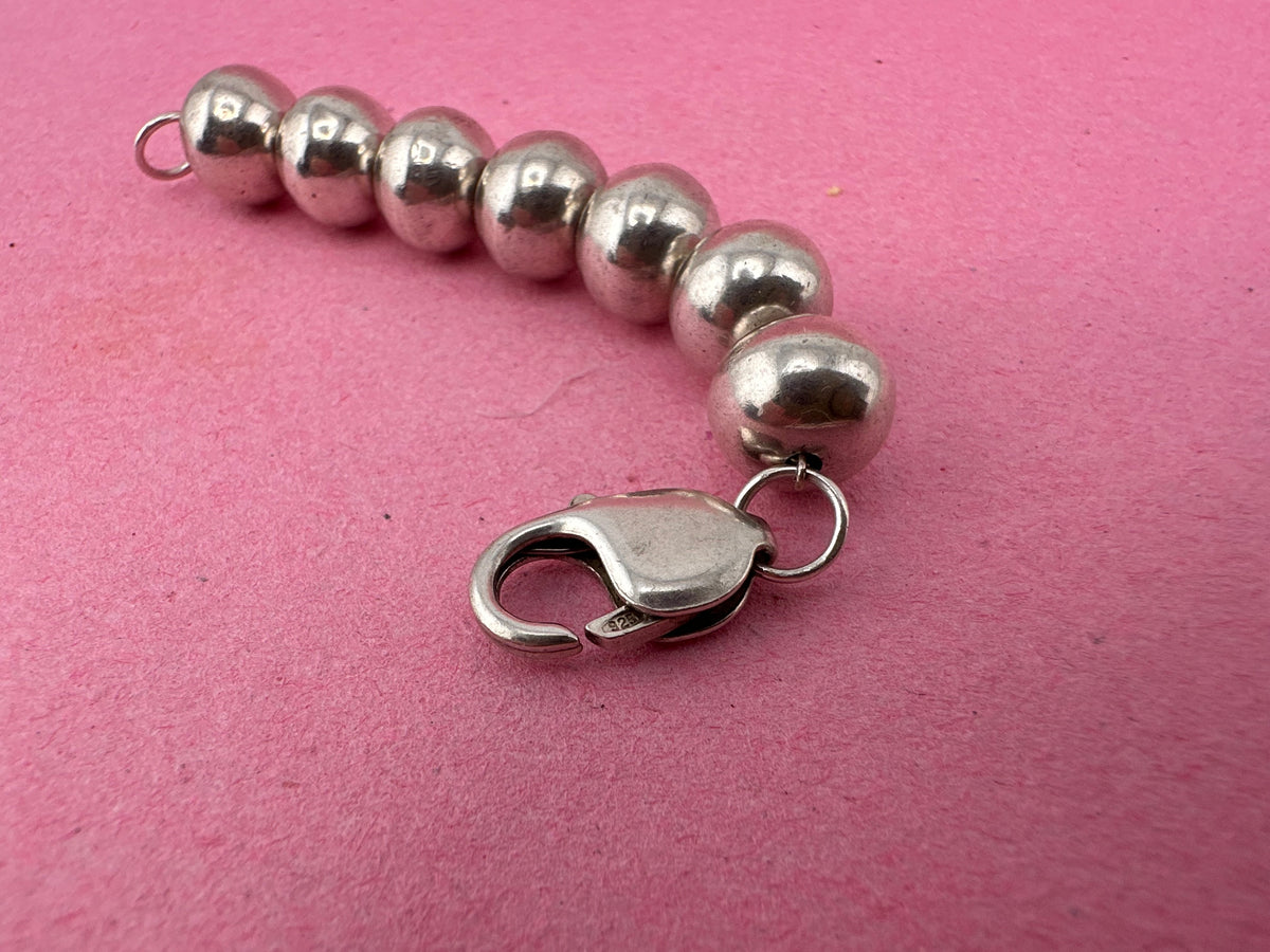 Sterling Silver Ball Extender with XL lobster clasp