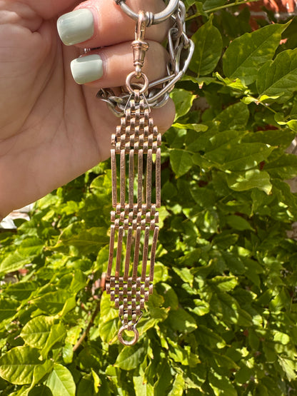 9ct Rose Gold Gate Extender with dogclip