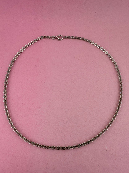 Sterling Silver Flat Cable Chain with Bolt clasp