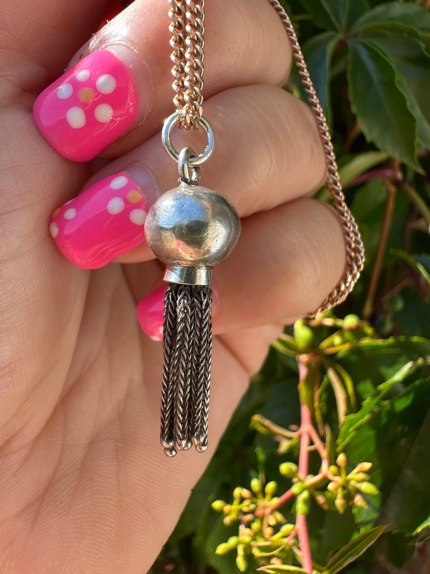 Sterling Silver Orb tassel