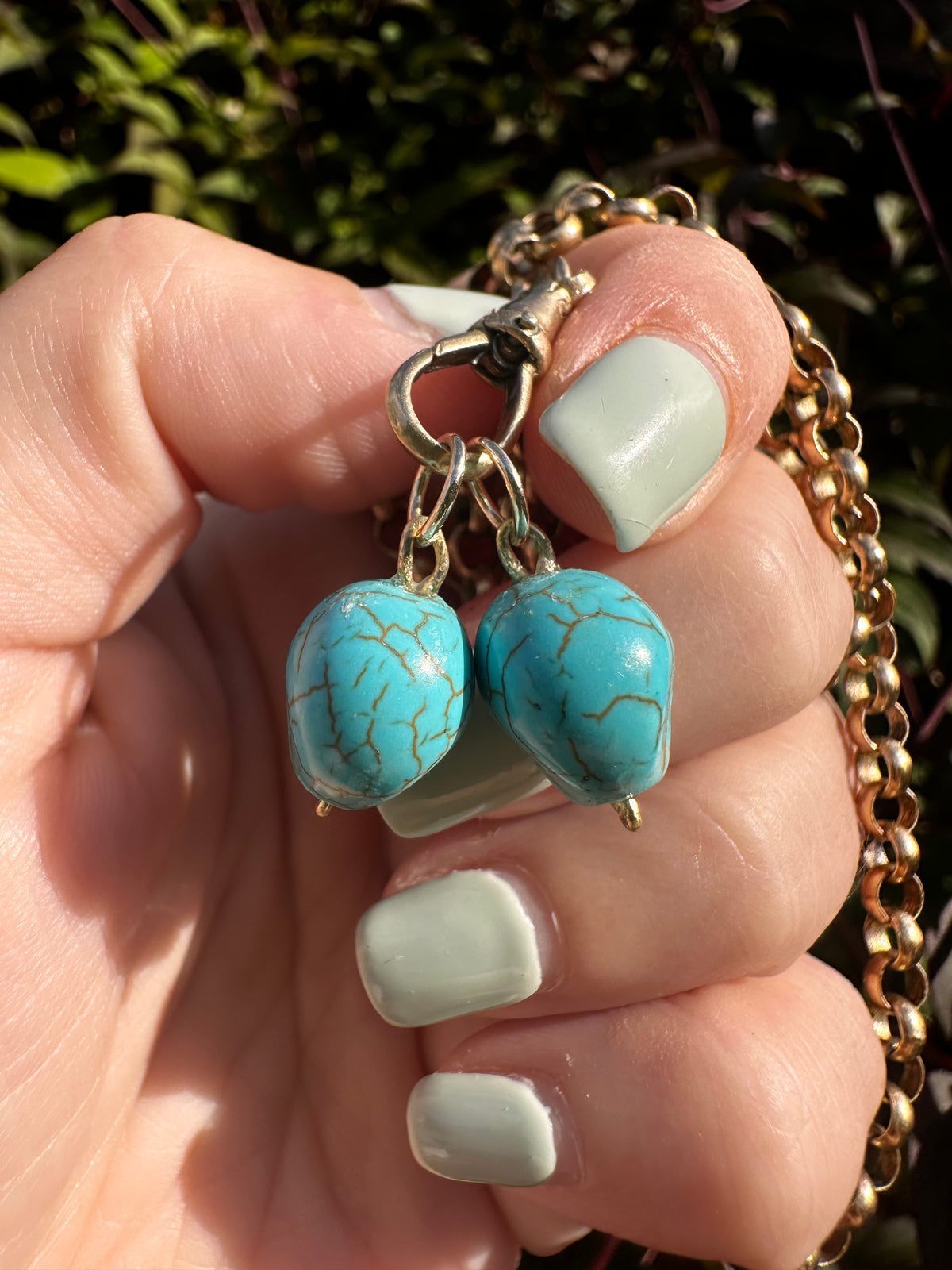 9ct Gold and Turquoise Skull charms