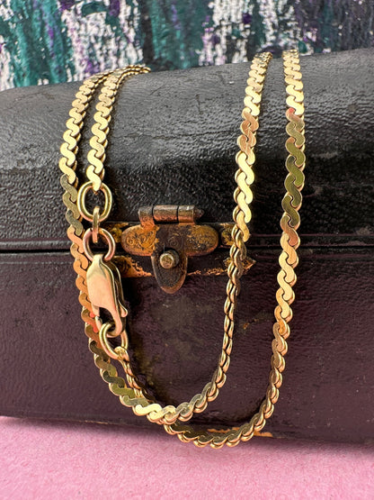 Vintage 9ct Gold S-Link Chain