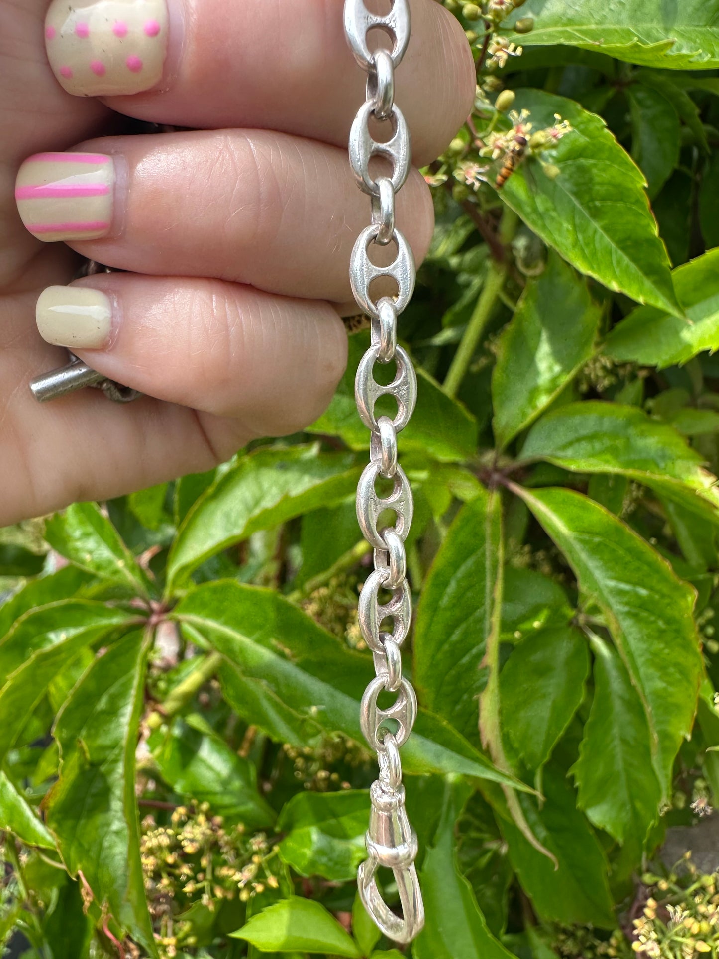 Vintage Sterling Silver Mariner Extender with dog clip
