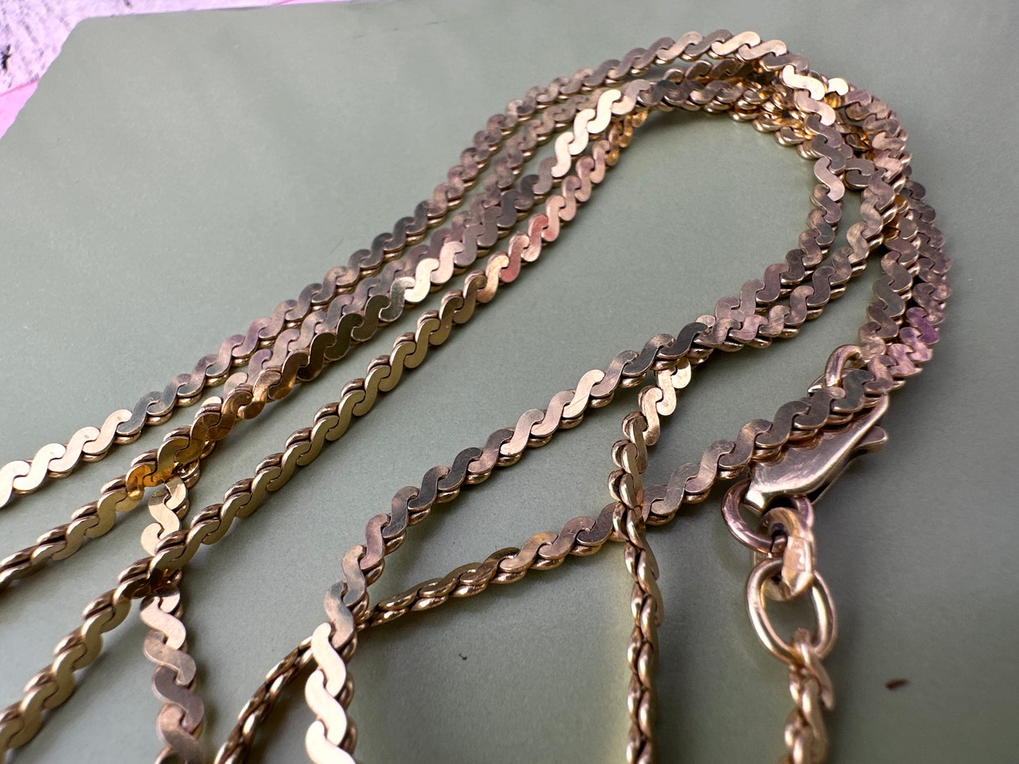 Vintage 9ct Gold S-Link Chain