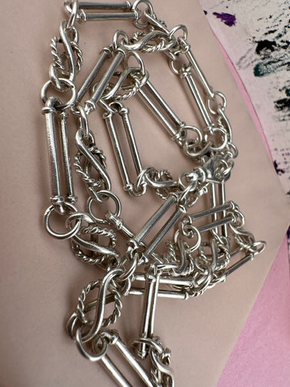Sterling Silver Trombone with Celtic knot chain