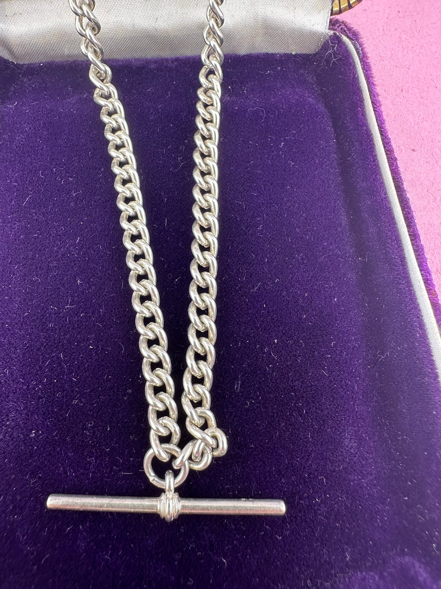 Vintage Sterling Silver Albert Chain
