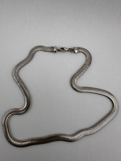 Vintage Sterling Silver Flat Snake/Herringbone chain