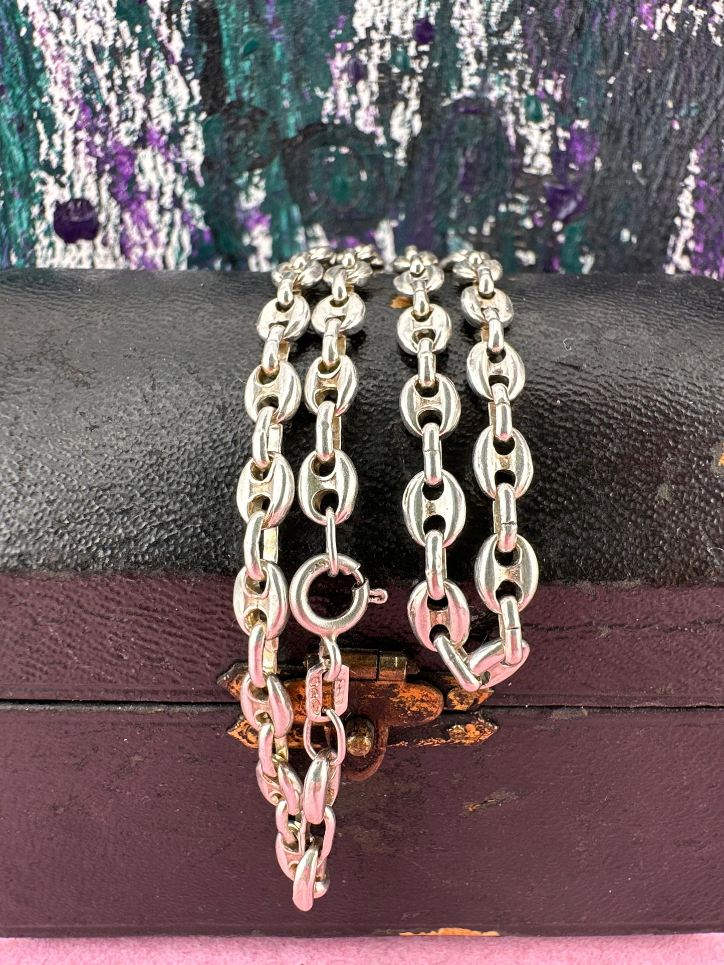 Spanish Sterling Silver Puffy Mariner chain