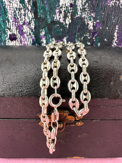 Spanish Sterling Silver Puffy Mariner chain