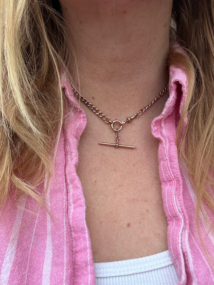 Antique 9ct Rose Gold T-Bar