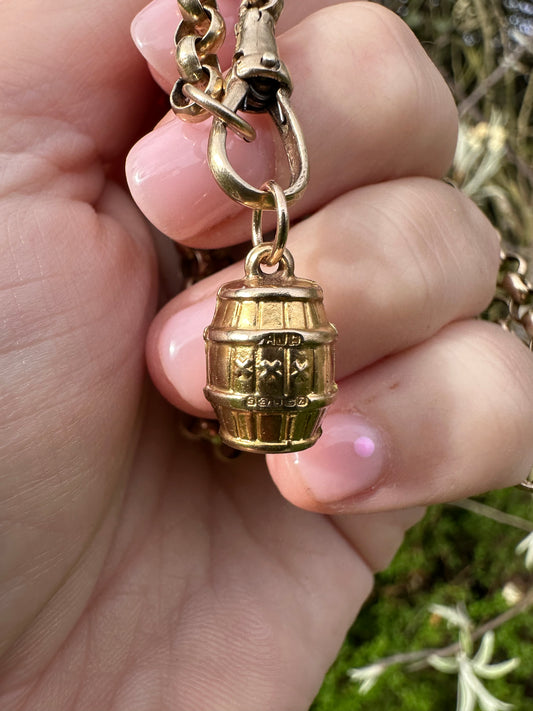 Vintage 9ct Moonshine Barrel charm