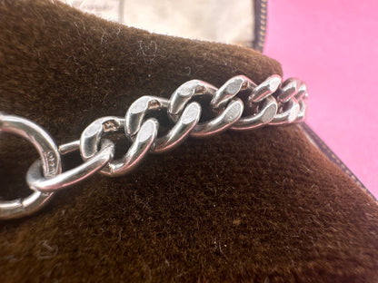 Sterling Silver Curb Bracelet with Bolt Clasp