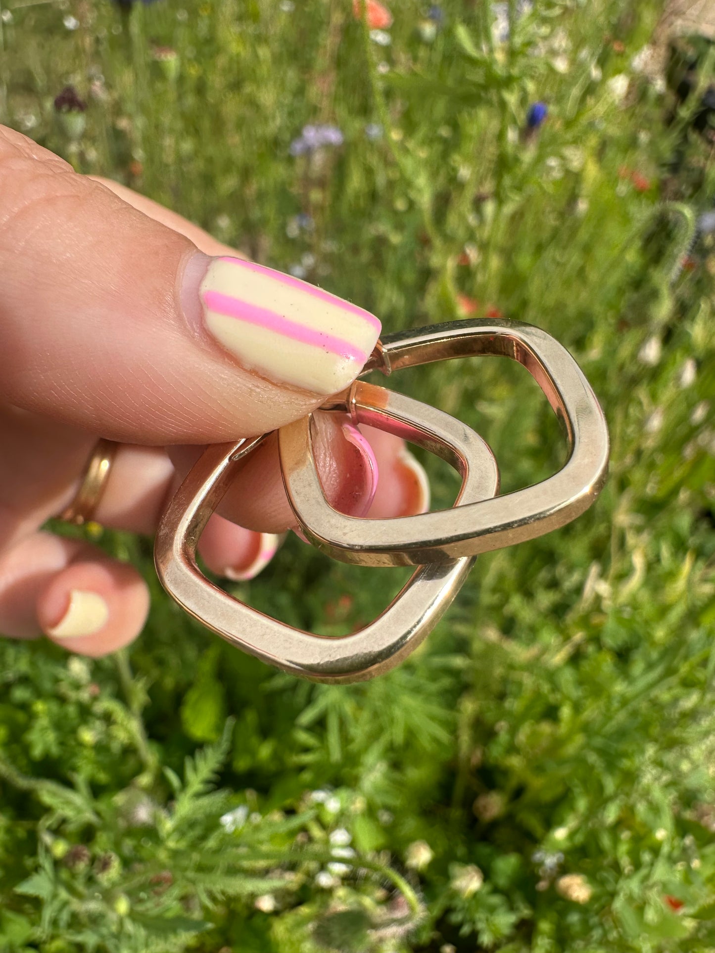 Vintage 9ct Gold Square Hoops