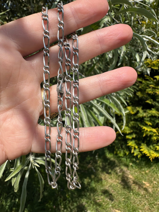 Sterling Silver Long and Short Curb chain