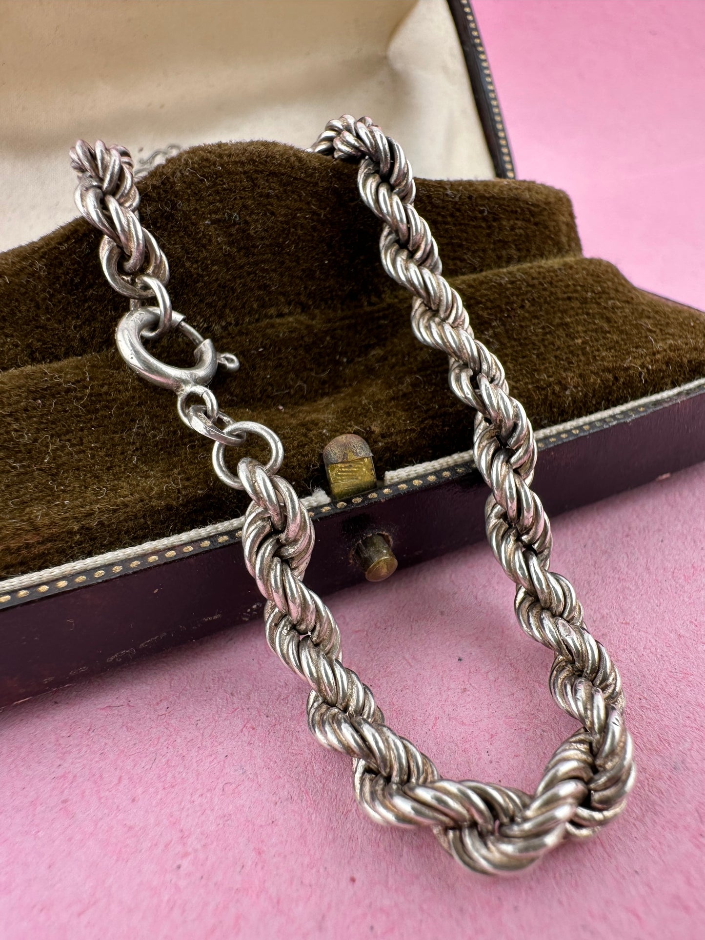 Vintage Sterling Silver Rope bracelet
