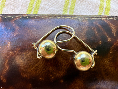 9ct Yellow Gold Ball Dangle earrings