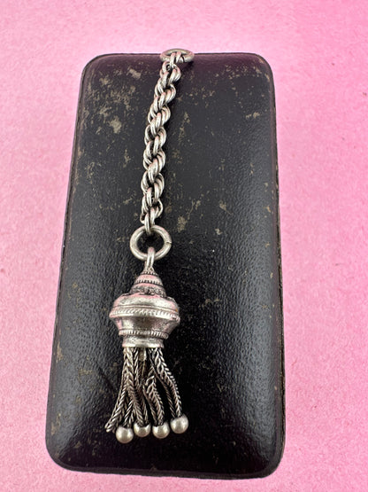 Antique Sterling silver Tassel pendant