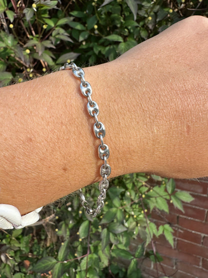 950 silver puffy mariner bracelet