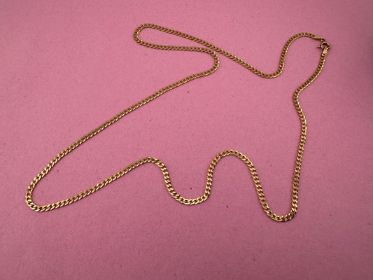 9ct Gold Italian flat curb chain