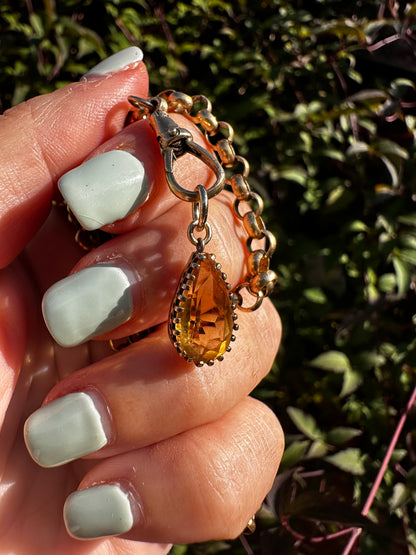 Antique 9ct Gold Citrine Pendant