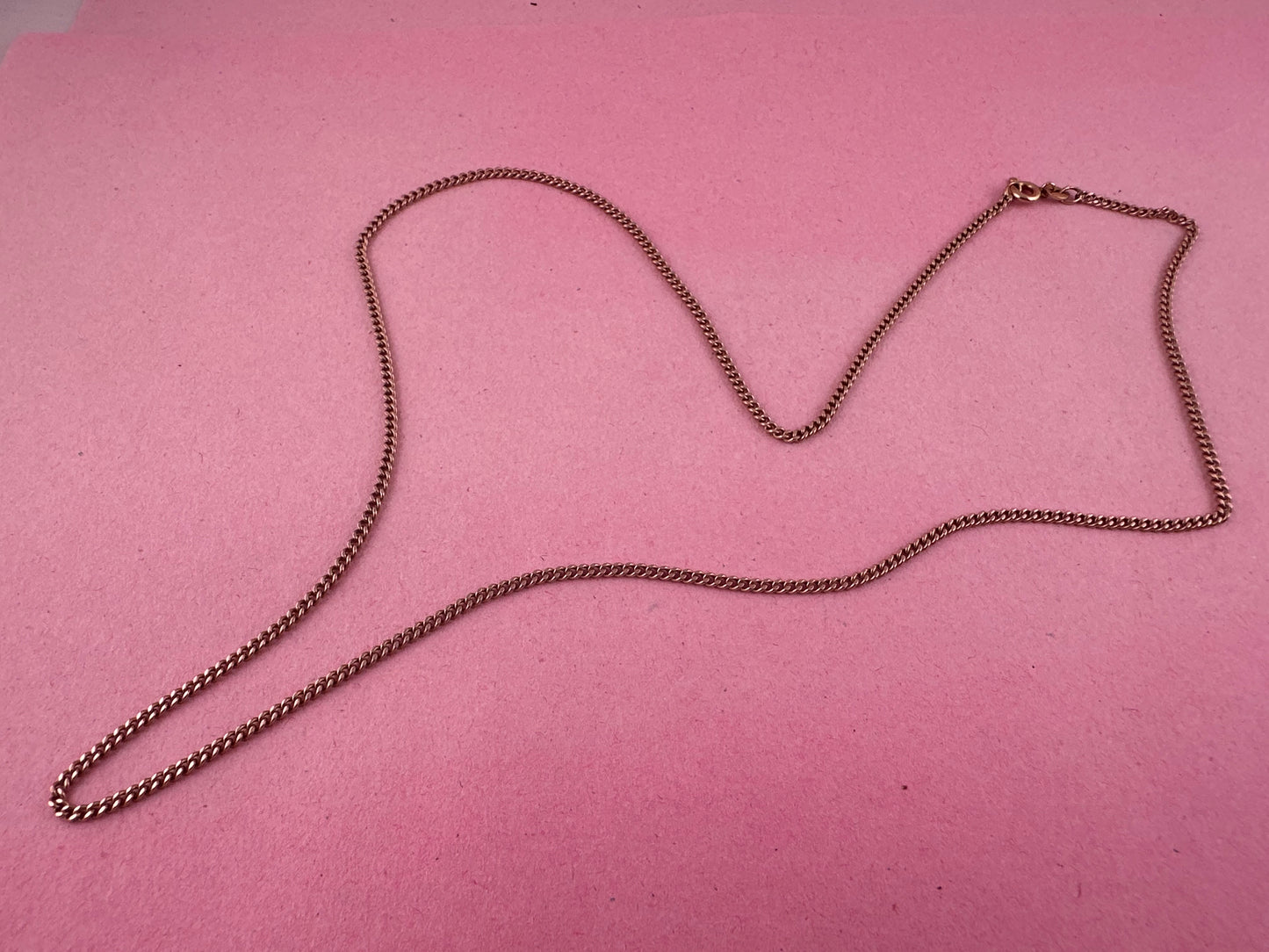 Vintage UnoAerre 9ct Rose Gold Curb chain