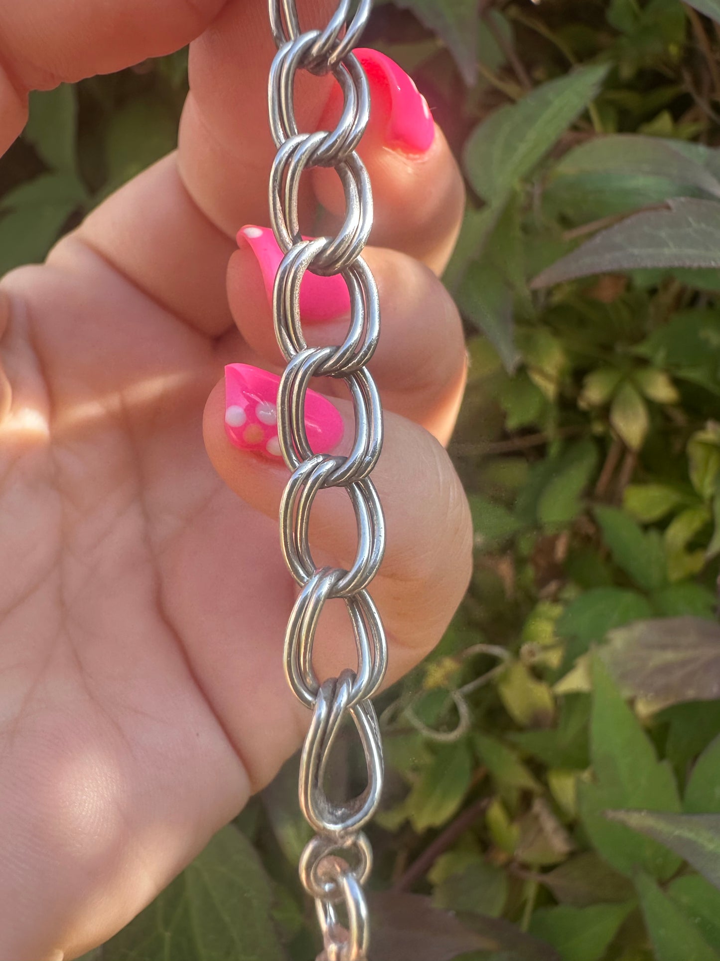 Vintage Sterling Double curb extender with dog clip