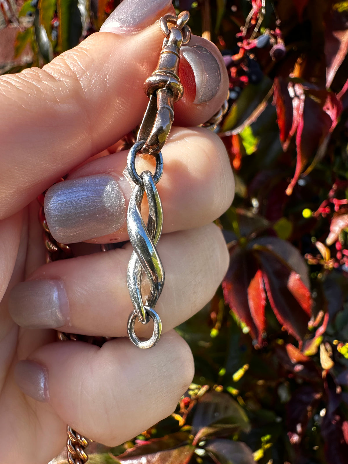 Sterling Silver twist extender- no clasps