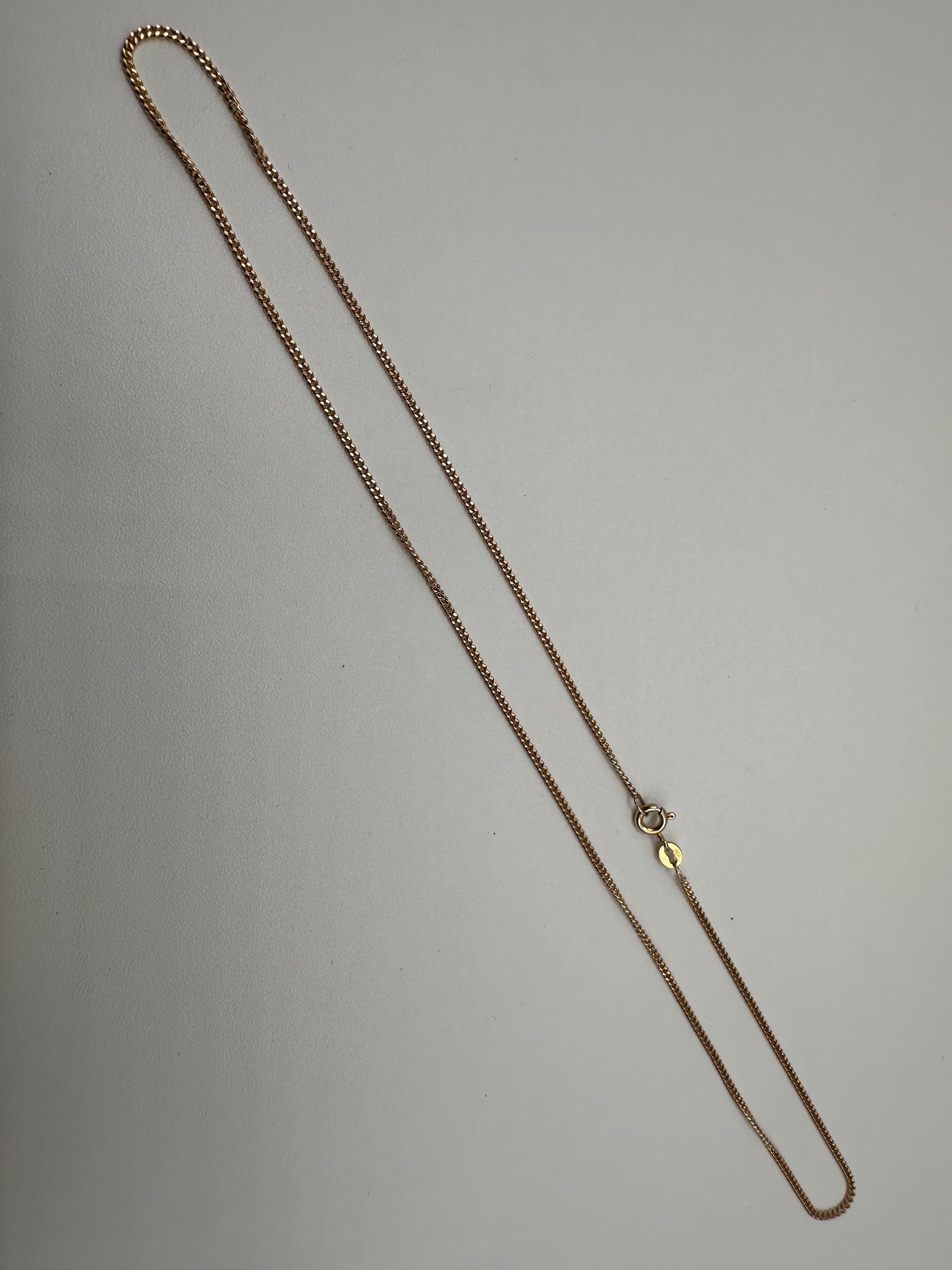 Vintage 9ct Gold UnoAerre mini curb chain